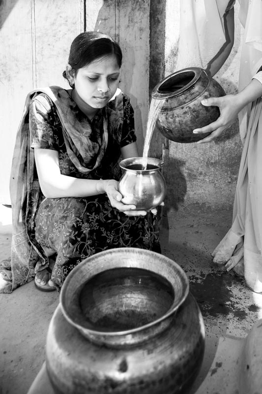 Brass pots and a small steel pot – Bhojpur district, Bihar